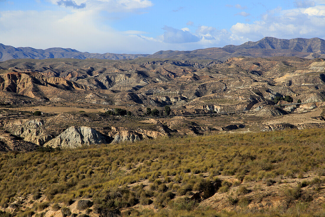 Kalkstein, Wüstenlandschaft, Paraje Natural de Karst en Yesos, Sorbas, Almeria, Spanien