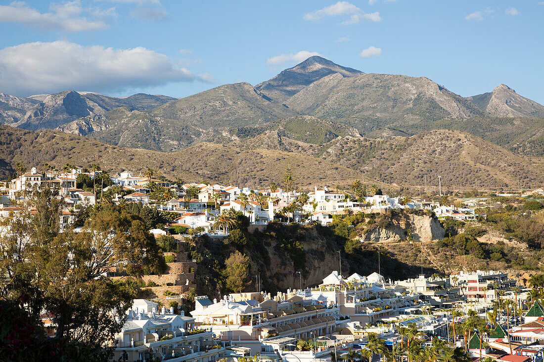 Popular holiday resort town of Nerja, Malaga province, Spain