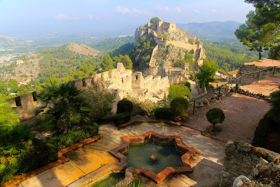 Maurischer Pool im Schloss von Xàtiva oder Jativa, Provinz Valencia, Spanien