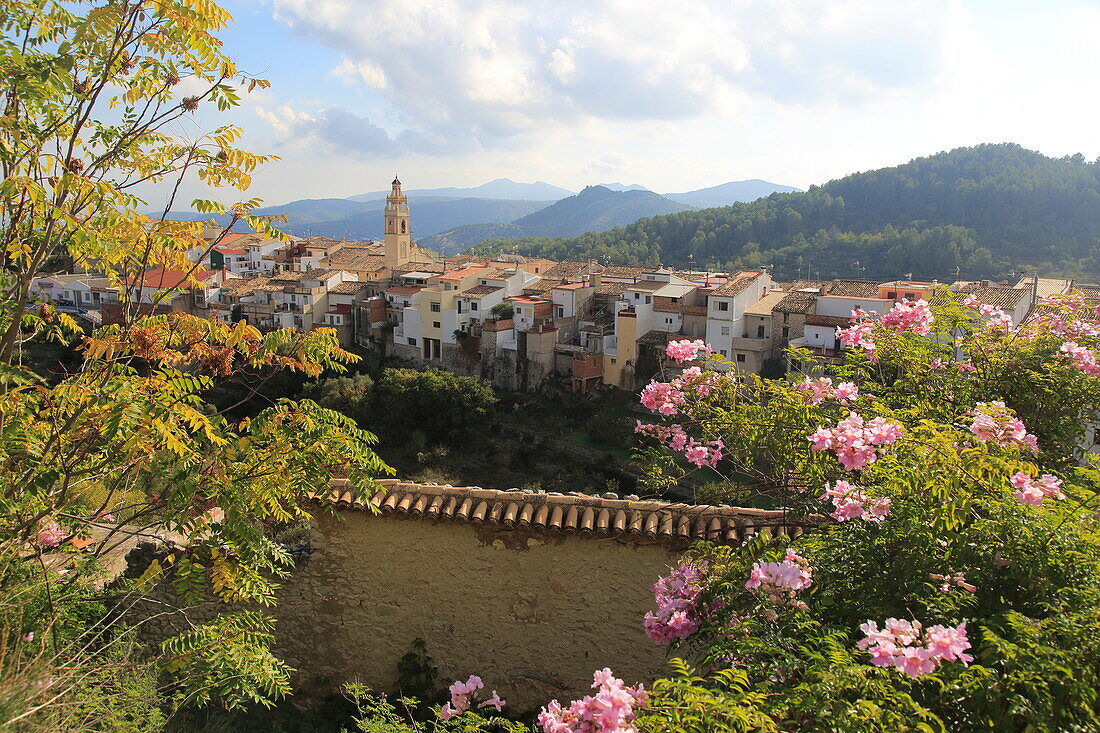 Dorf Campell, Vall de Laguar, Marina Alta, Provinz Alicante, Spanien