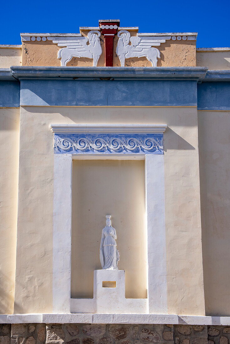  Statue in the church of Agios Haralambos, Adamas, Milos, South Aegean, Greece, Europe 