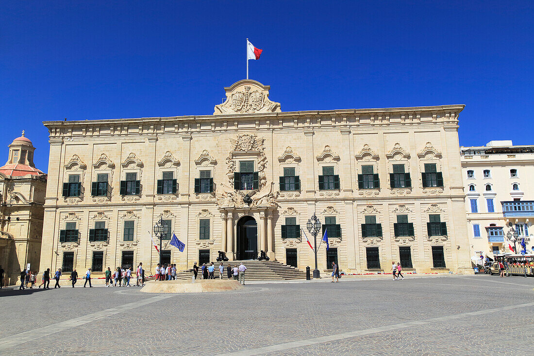 Auberge de Castille palace in city centre of Valletta, Malta completed in 1744