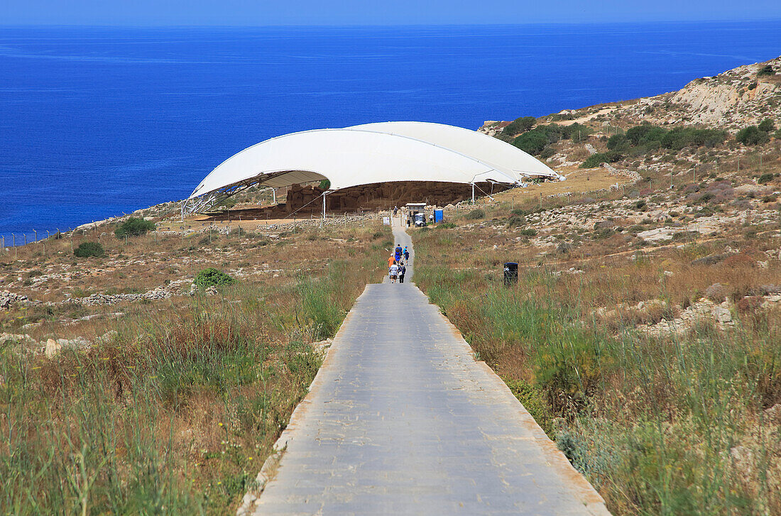 Mnajdra neolithic megalithic prehistoric temple complex site, Malta