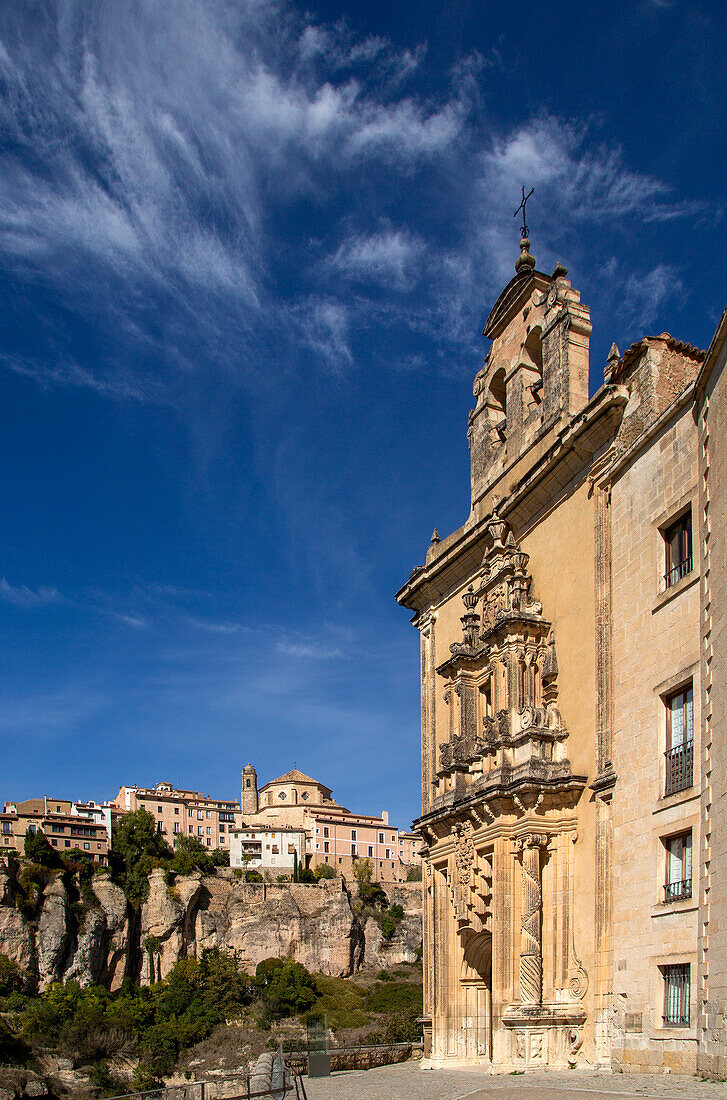 Parador de Cuenca. Saint Paul monastery church building, Cuenca, Castille La Mancha, Spain