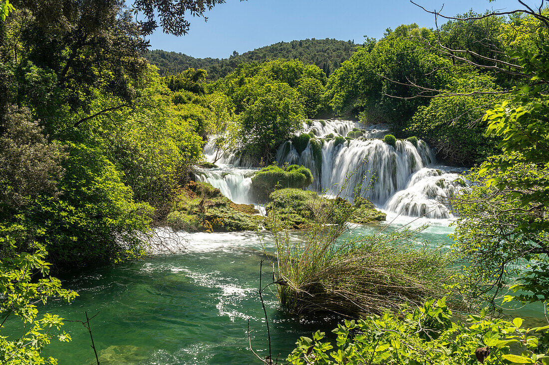 Der Wasserfall Skradinski Buk im Nationalpark Krka, Kroatien, Europa 
