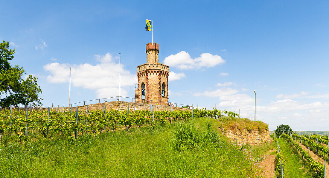 Panoramaufnahme Flaggenturm in Bad Dürkheim, Rheinland-Pfalz, Deutschland