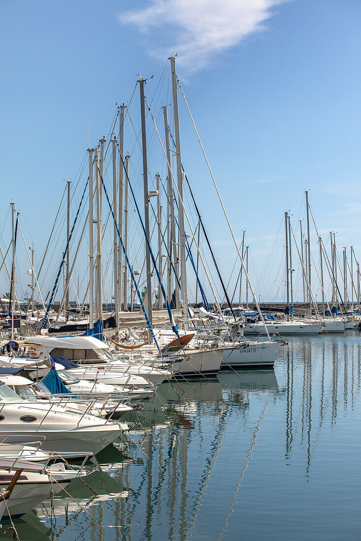  Yachts in the port of Antibes, France 