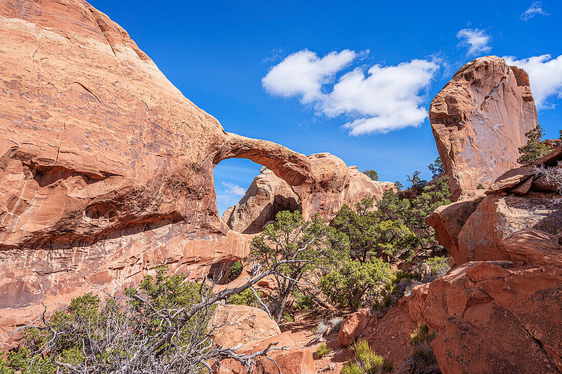 Felsenbogen Double O Arch, Arches Nationalpark, Moab, Utah, USA, Vereinigte Staaten