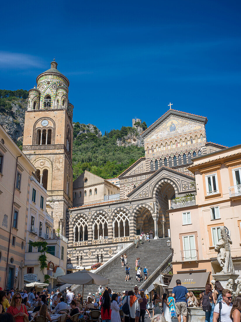 Dom von Amalfi, Amalfi, Salerno, Amalfiküste, Kampanien, Süditalien, Italien, Europa, Mittelmeer