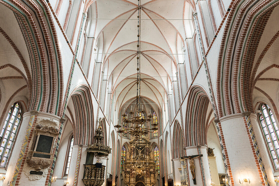 Innenansicht, St.-Petri-Kirche, Stade, Altes Land, Niedersachsen, Deutschland