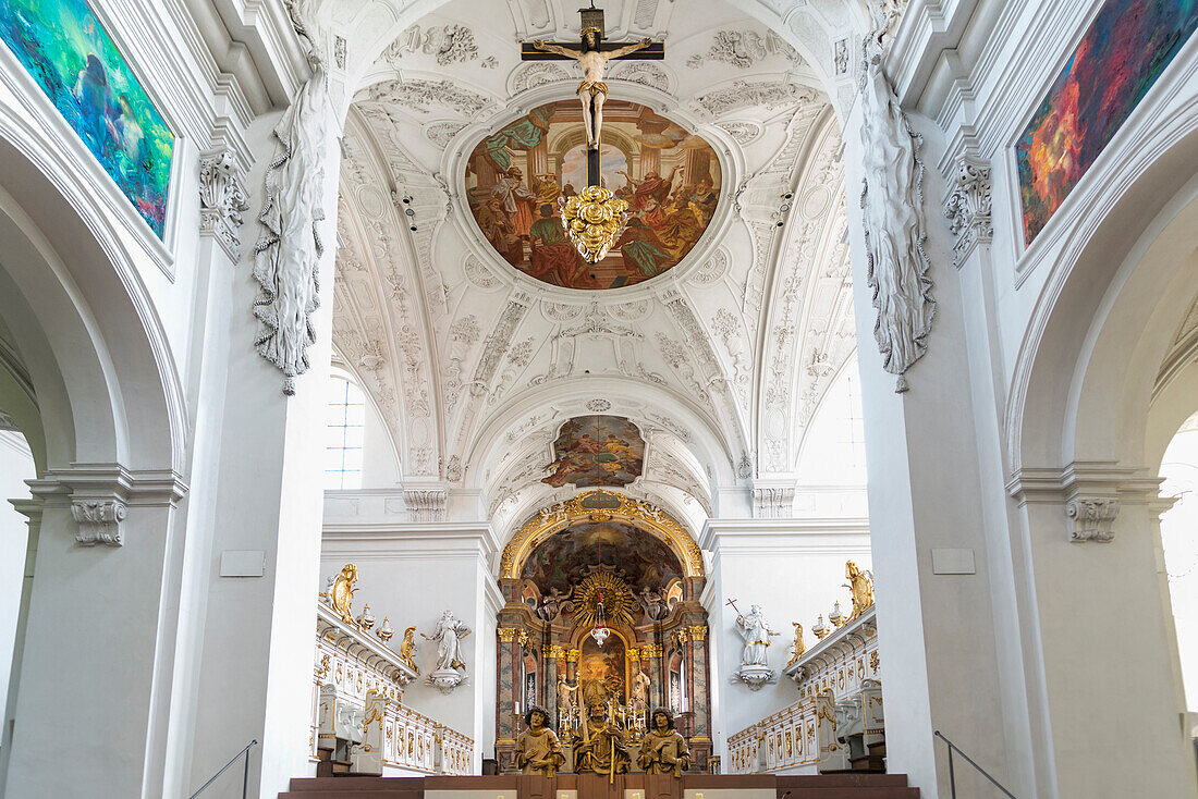  Neumünster Collegiate Church, Würzburg, Lower Franconia, Franconia, Bavaria, Germany 