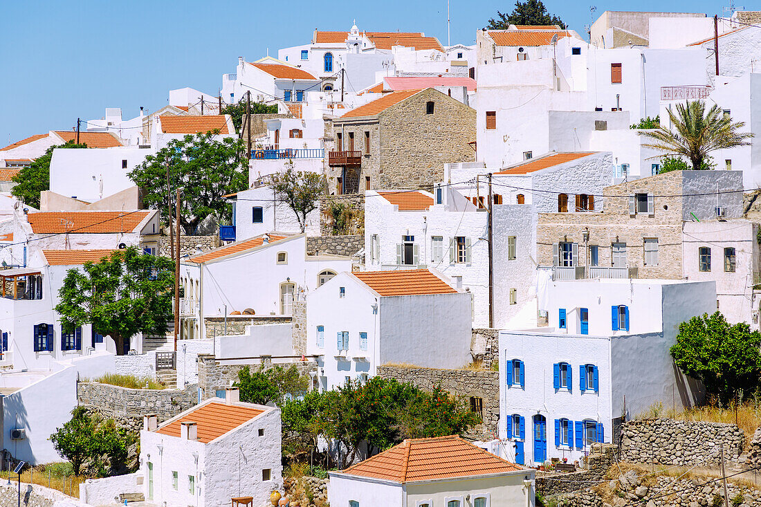  Mountain village Nikiá on the island of Nissyros (Nisyros, Nissiros, Nisiros) in Greece 