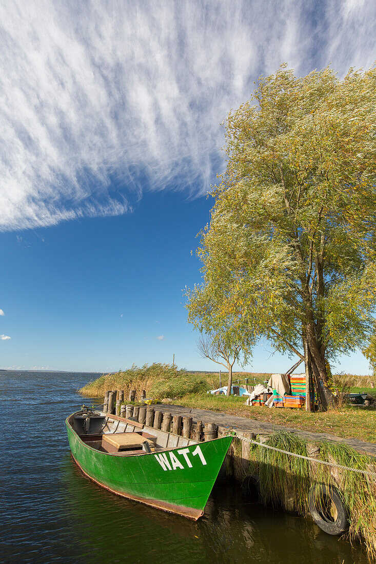  Fishing boats near Warthe, Lieper Winkel, Usedom Island, Baltic Sea, Mecklenburg-Western Pomerania, Germany 