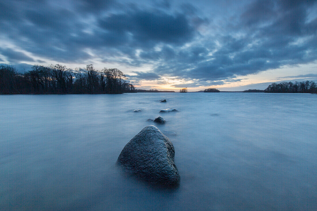  Evening atmosphere at the Grosser Ploener See, Schleswig-Holstein, Germany 