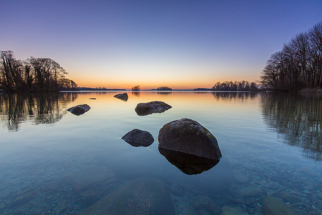 Abendstimmung, großer Plöner See, Schleswig-Holstein, Deutschland