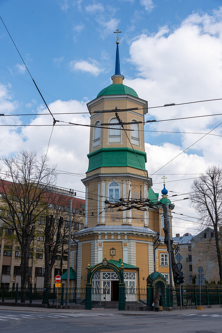  Orthodox Church of the Annunciation, located in Moscow Suburb, Riga, Latvia 