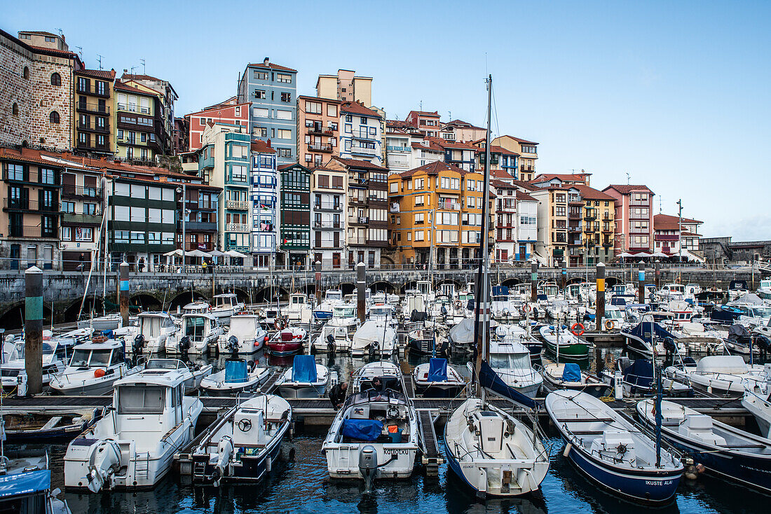 Bermeo city center and port, Pais Vasco, Spain