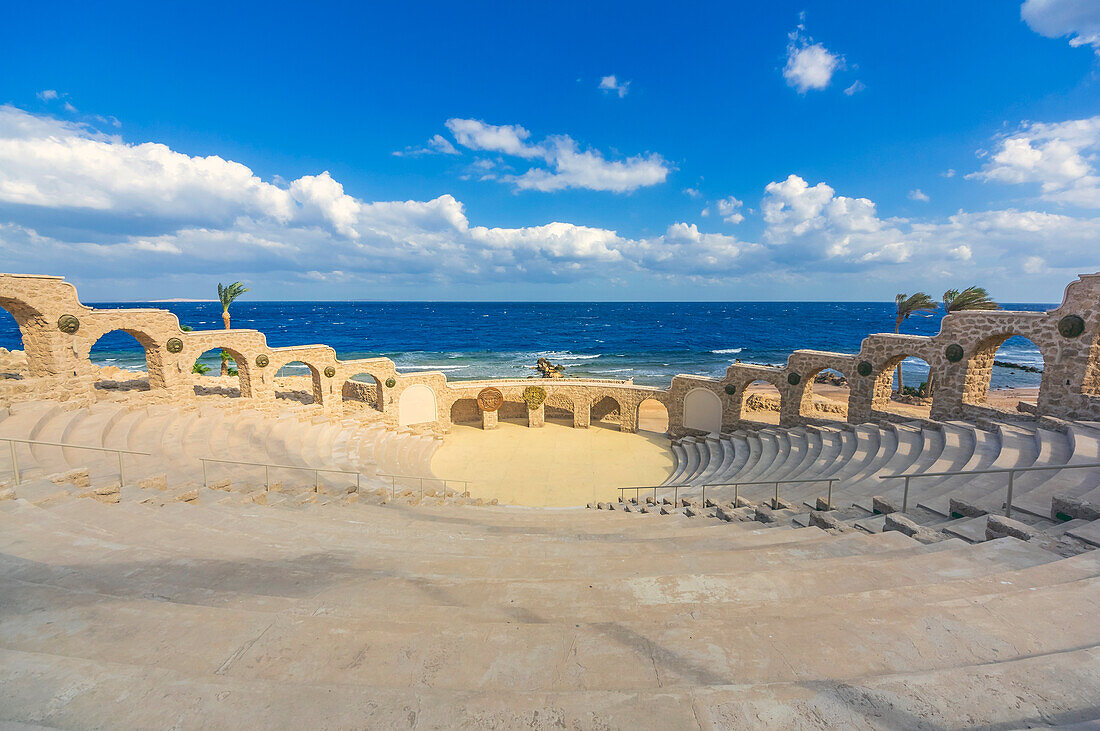  Beach area with amphitheater, Sahl Hashish near Hurghada, Egypt 