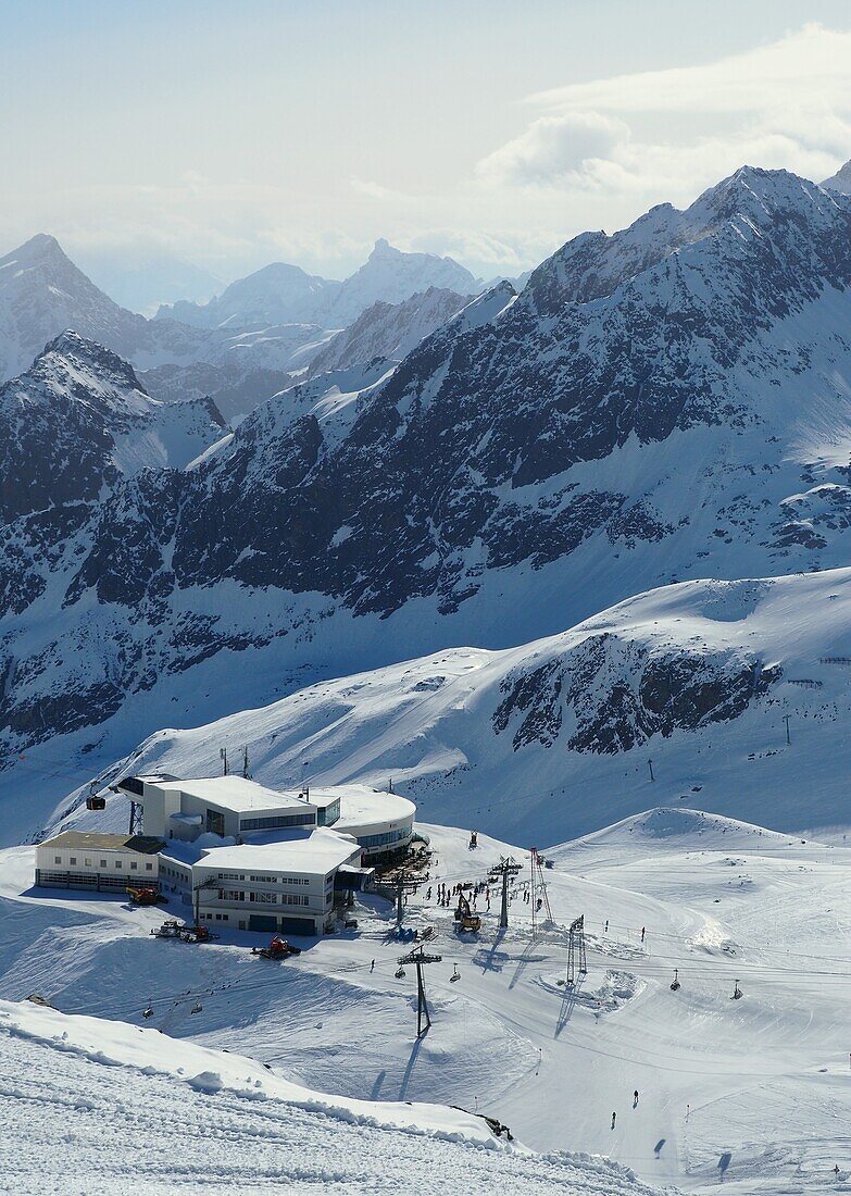  Gamsgarten station in the glacier ski area, Stubai Valley, Tyrol, Austria 