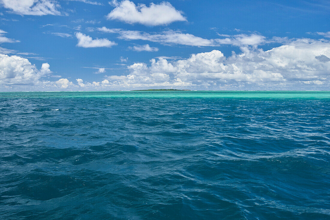  Africa, Mauritius Island, Indian Ocean, Lagoon and Island 