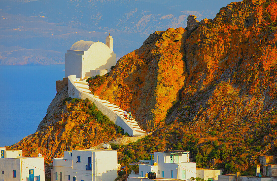  Blick auf das Dorf Chora, Chora, Insel Serifos, Kykladen, Griechenland\n 