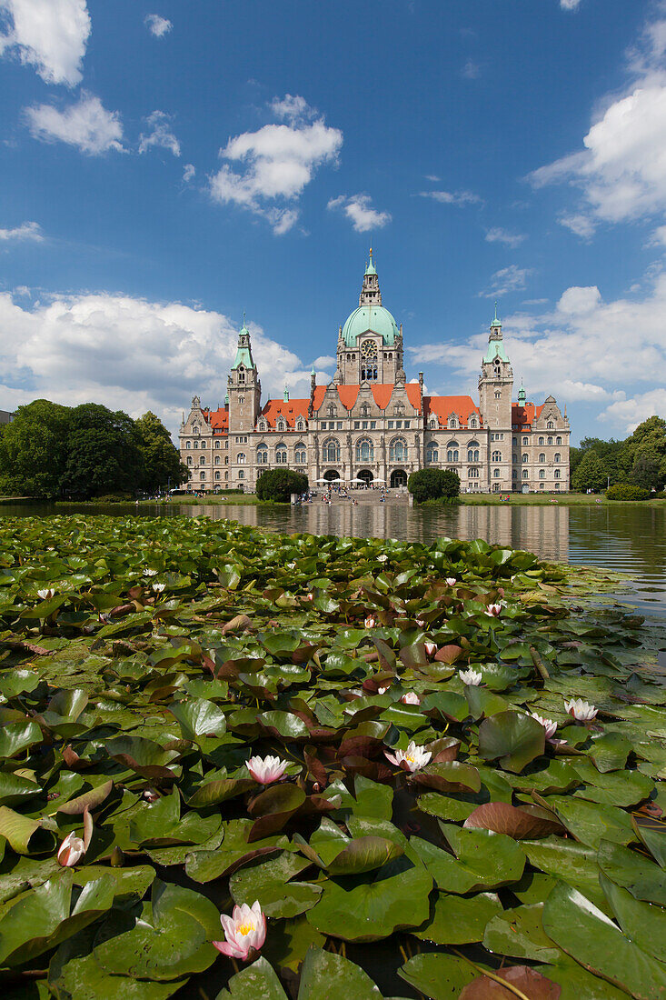 Neues Rathaus, Maschpark, Hannover, Niedersachsen, Deutschland