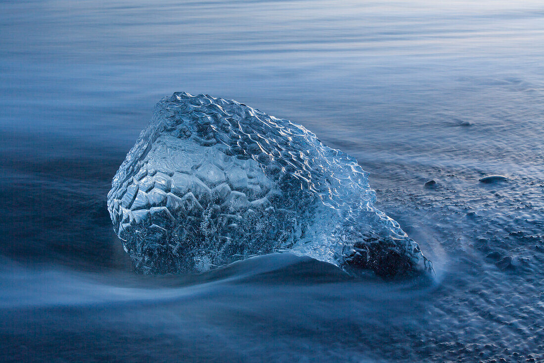  Chunks of ice on Breidamerkursandur beach, Sudursveit, Iceland 