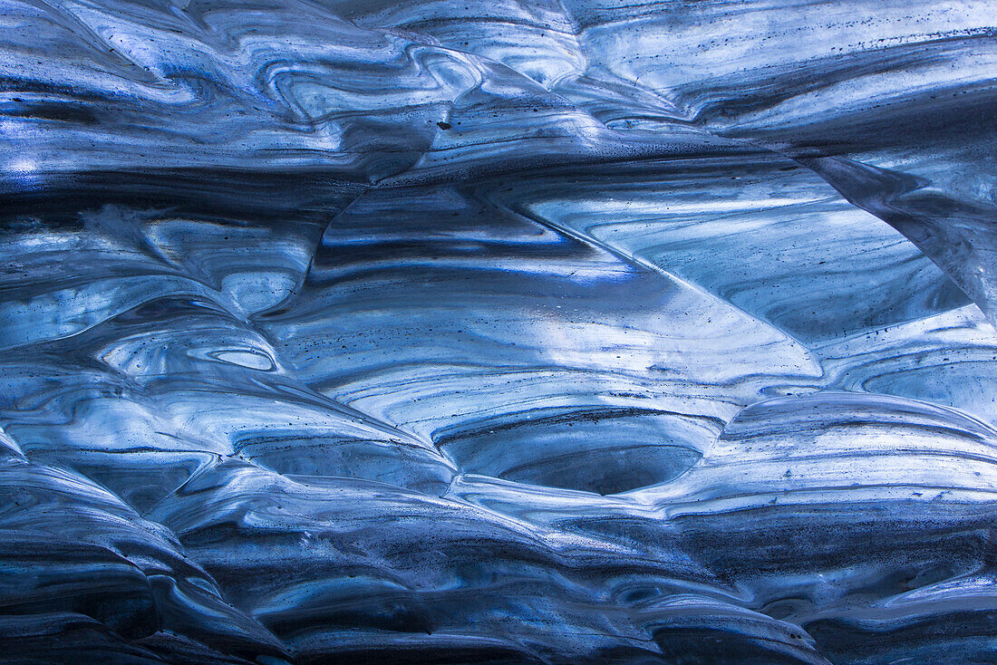  Interior view of an ice cave under Vatnajoekull, Iceland 