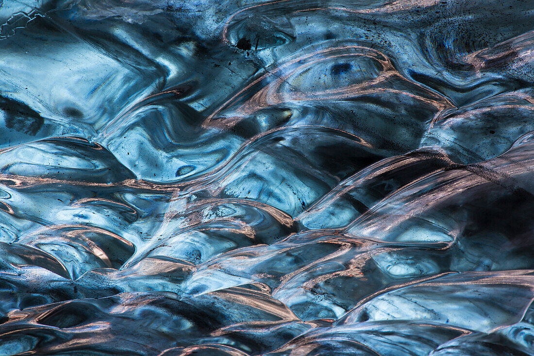  Interior view of an ice cave under Vatnajoekull, Iceland 