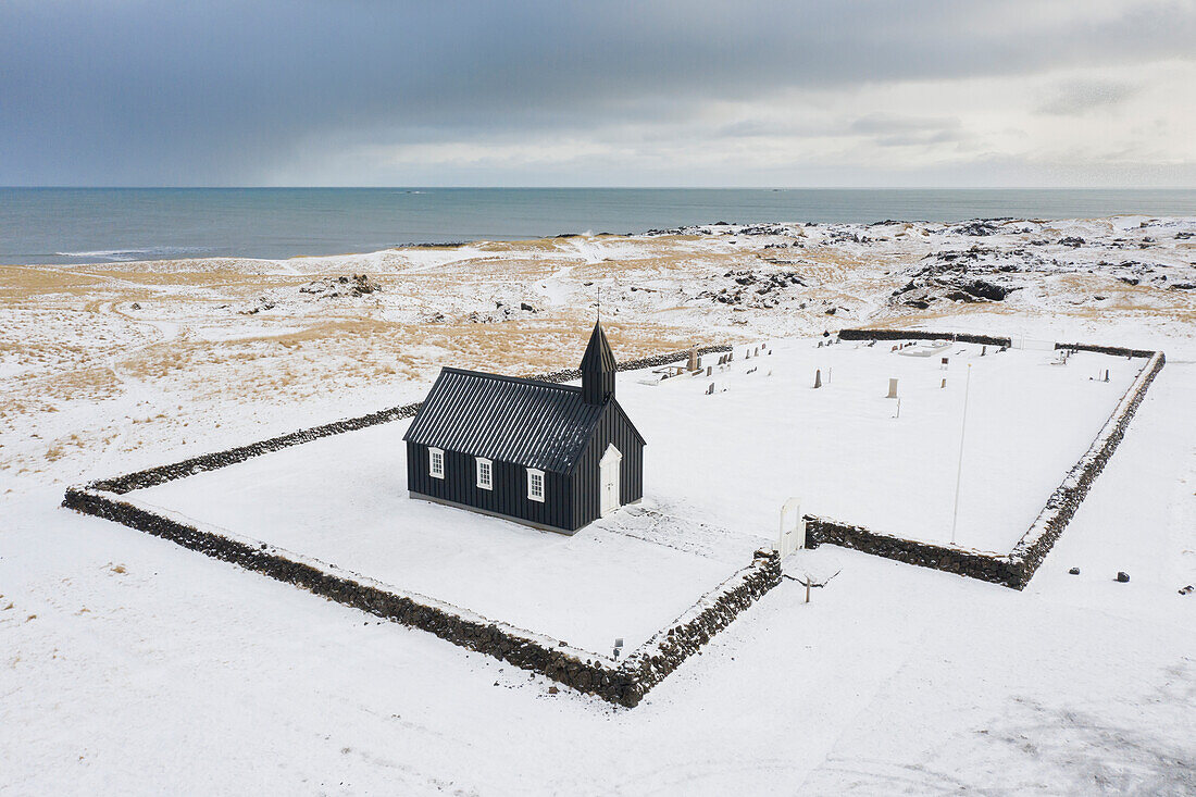  Old church in Budir, Snaefellsnes, Iceland 