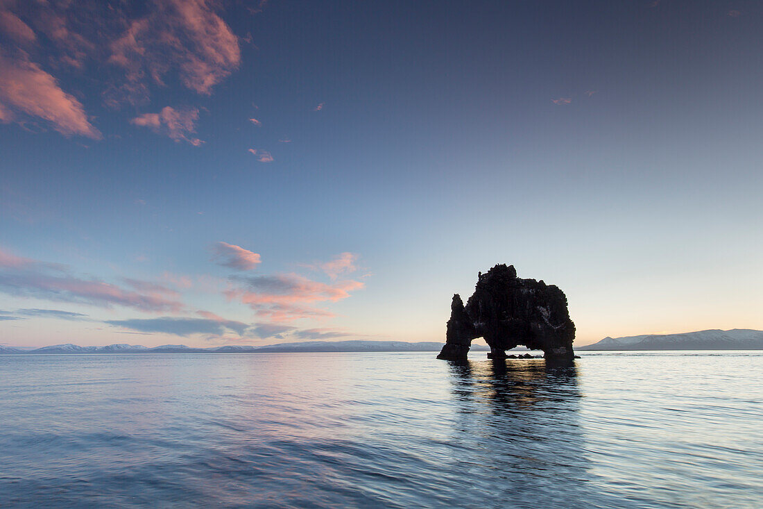  Hvitserkur, a basalt rock on the east coast of the Vatnsnes peninsula, Iceland 