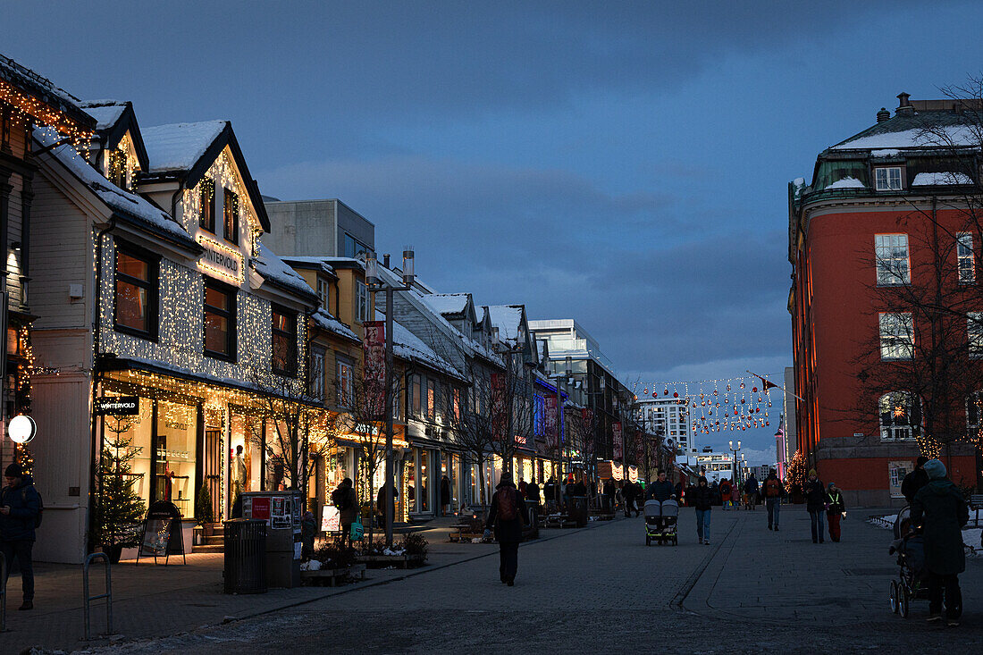 Weihnachliches Tromsö im Dezember