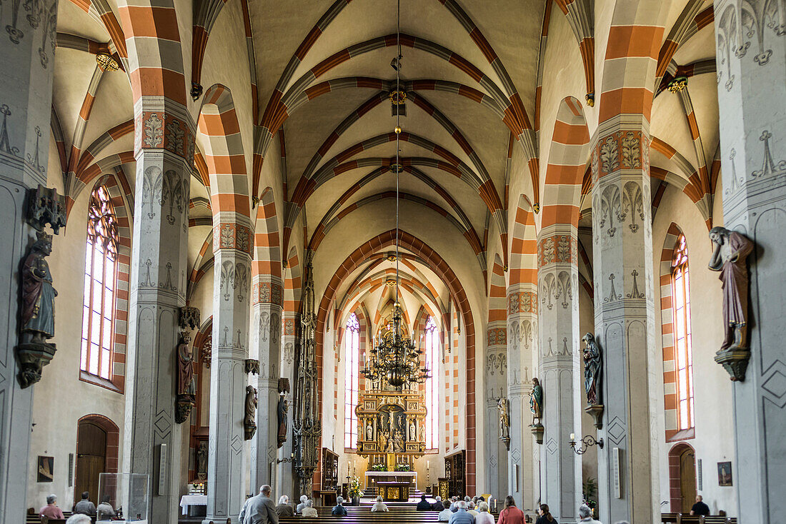 Kirche St. Andreas, Ochsenfurt, Mainfranken, Unterfranken, Franken, Bayern, Deutschland