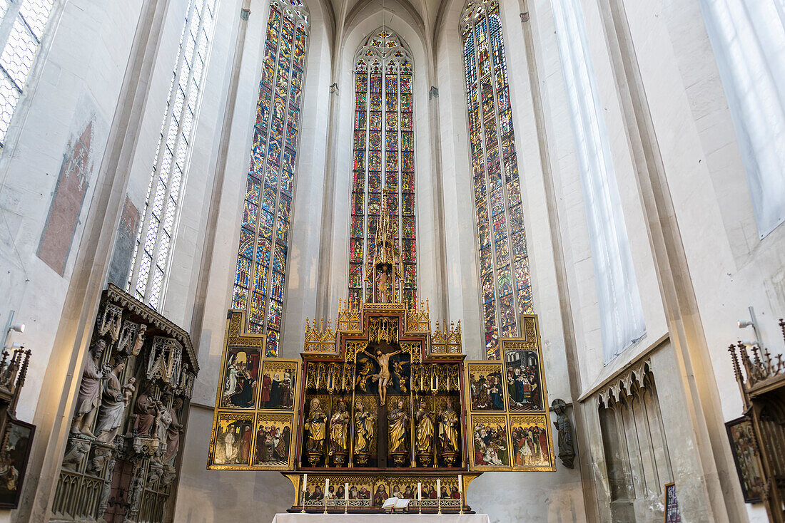  Altar of the Twelve Apostles by Friedrich Herlin, St. James&#39; Church, St. James&#39;s Church, Rothenburg ob der Tauber, Middle Franconia, Franconia, Bavaria, Germany 