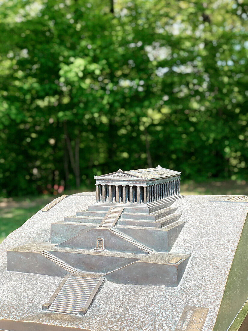  Model of Walhalla in Donaustauf near Regensburg, Bavaria, Germany 