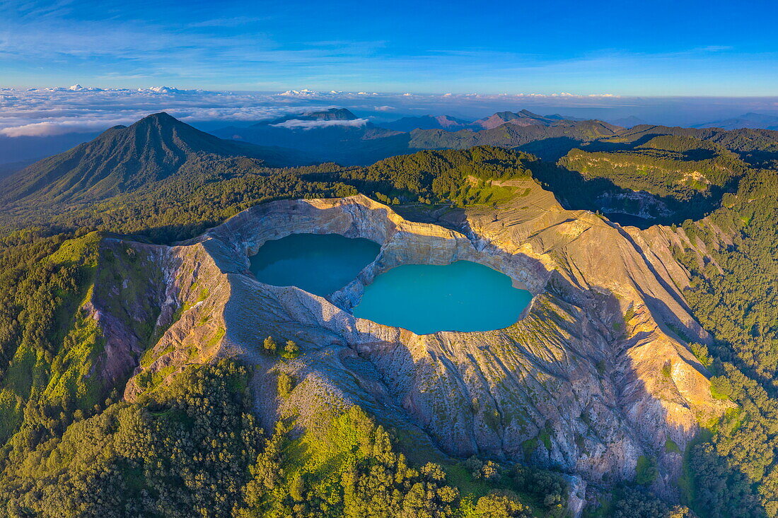 Vulkanseen in Kratern, Tiwu Ko'o Fai Nuwa Muri und Tiwu Ata Polo, Mount Kelimutu, Insel Flores, Indonesien