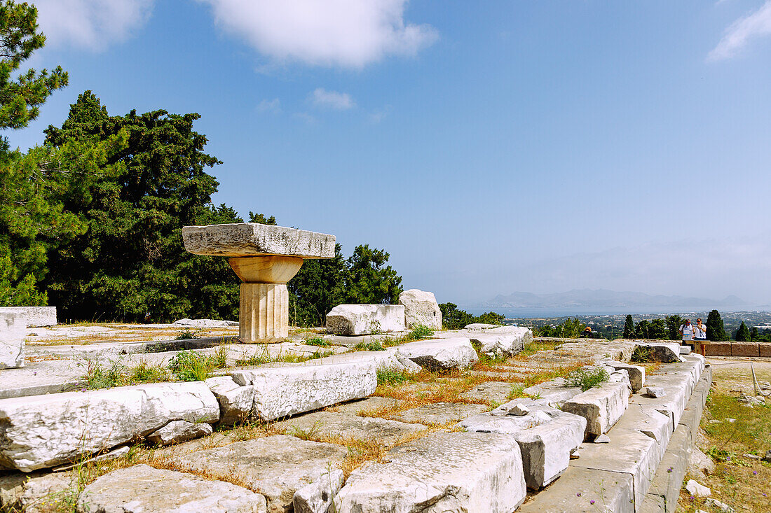 Asklipieion (Asklipion) auf der Insel Kos in Griechenland: Obere Terrasse, Altar des großen Asklipios-Tempels (Asklipios-Tempel, Tempel des Asklipios)