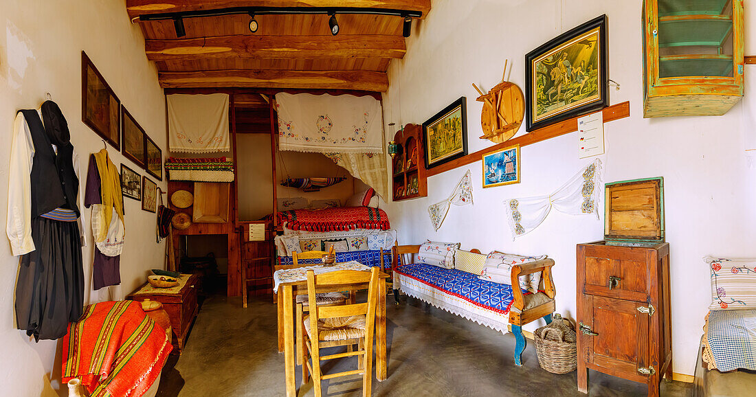  Traditional house with living room near the restored Mylotopi mill in Kefalos on the island of Kos in Greece 