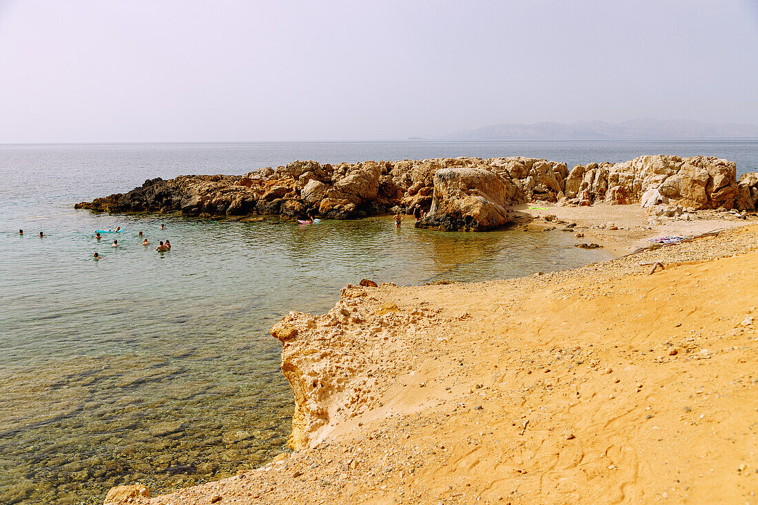  Pebble beach of Limnionas on the Kefalos peninsula on the island of Kos in Greece 