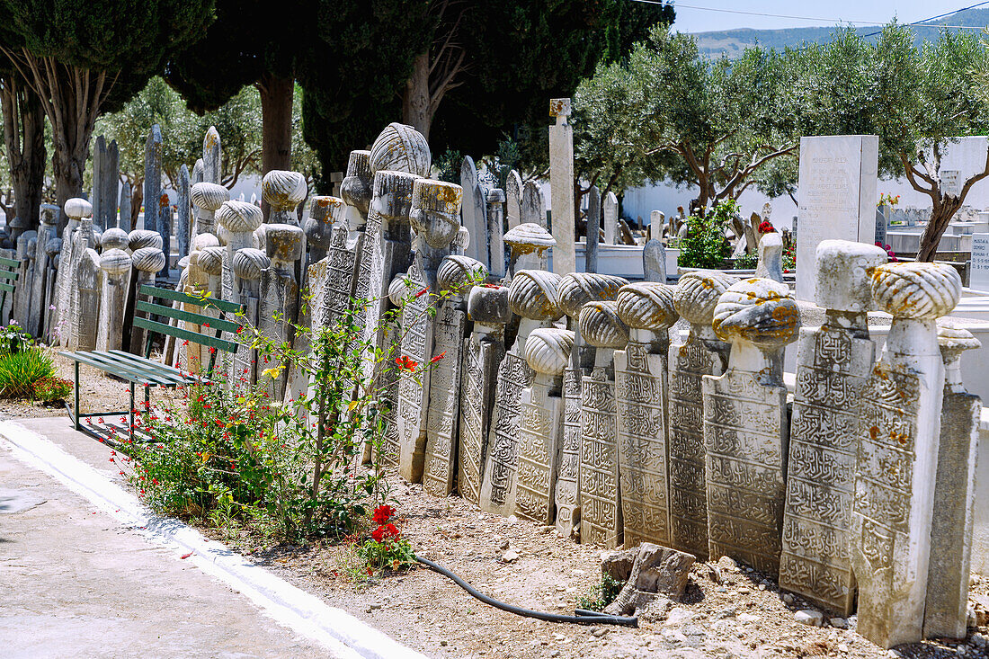  Muslim Cemetery (Marenciye Mohammedan Cemetery of Kos) in Platani on the island of Kos in Greece 