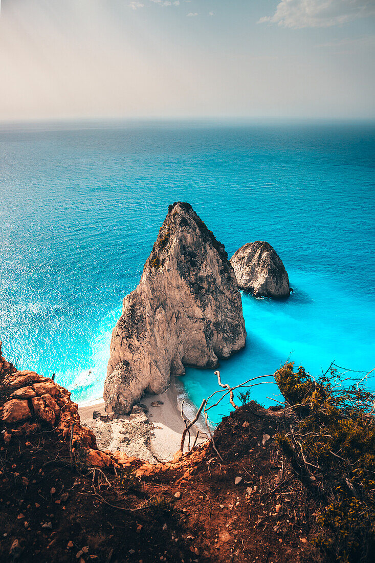 Myzithres Felsen im Meer, Zakynthos,\nIonische Inseln, Griechenland