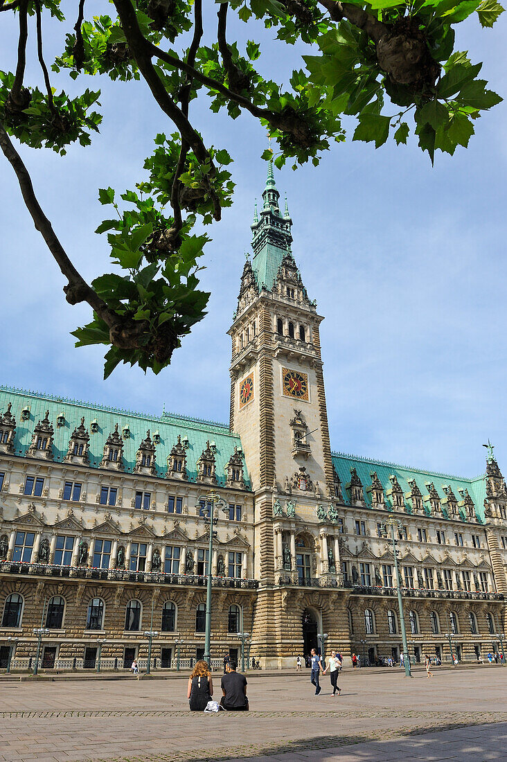 City Hall (Rathaus) Hamburg square, Altstadt quarter, Germany, Europe