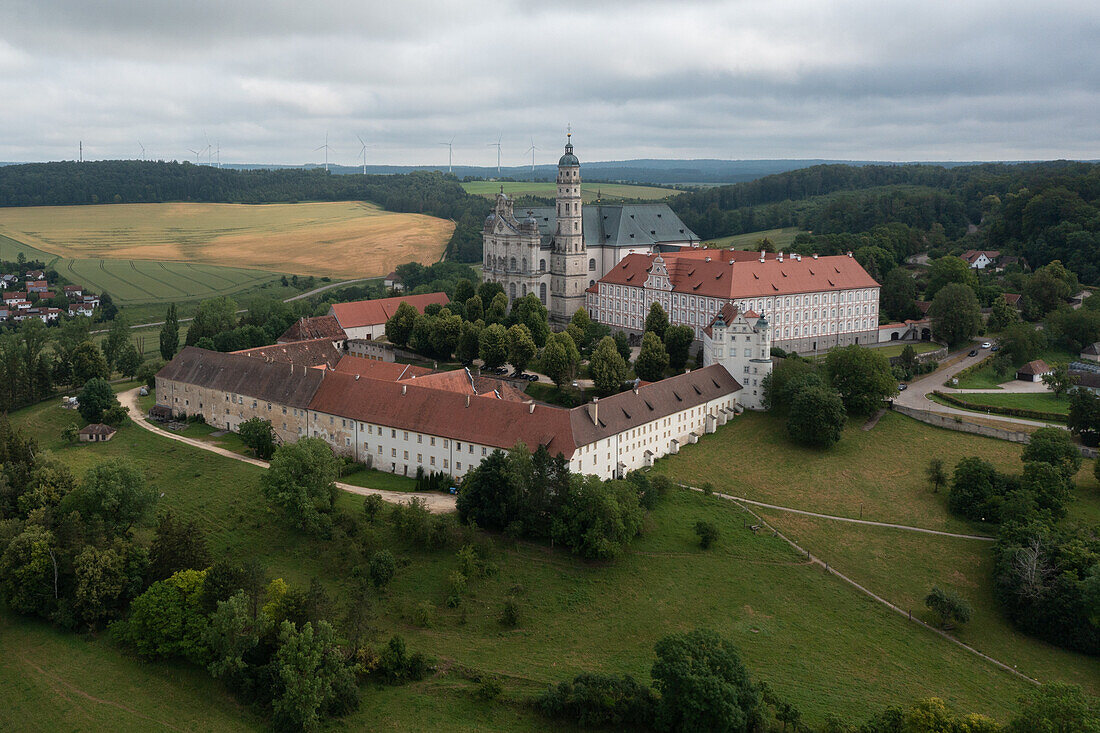 Kloster Neresheim, Benediktinerkloster, gegründet 1095, Neresheim, Baden-Württemberg, Deutschland