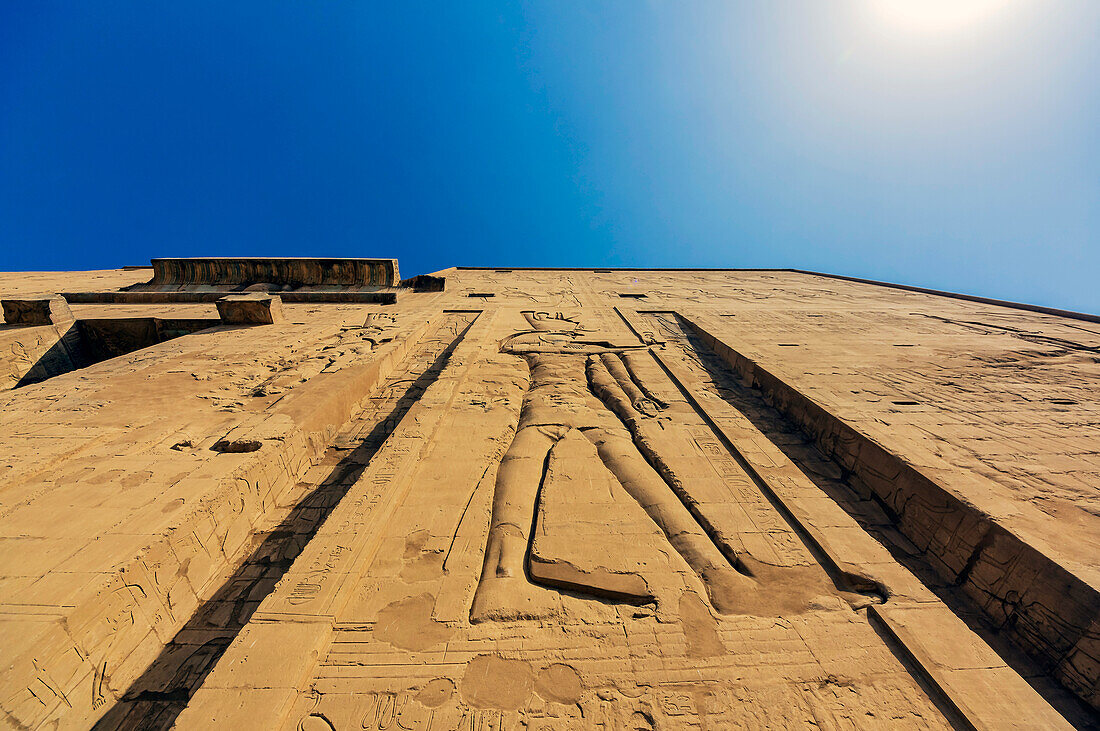  The Temple of Edfu is an ancient Egyptian temple complex on the western edge of the city of Edfu in Upper Egypt. 