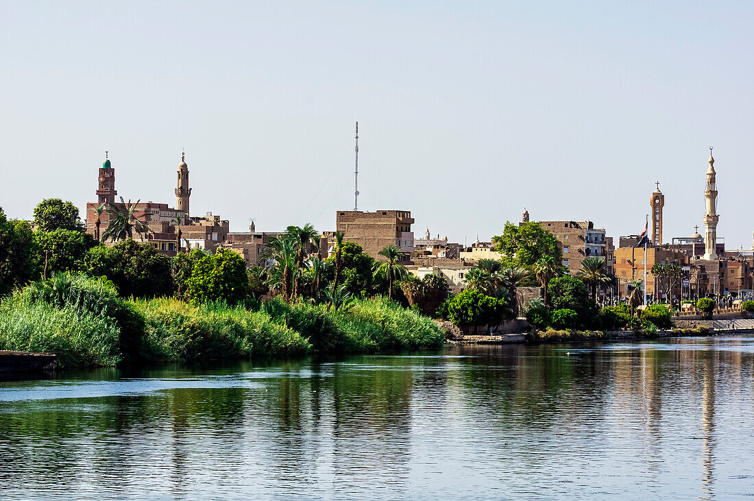  Egypt, Luxor, Esna, city skyline  