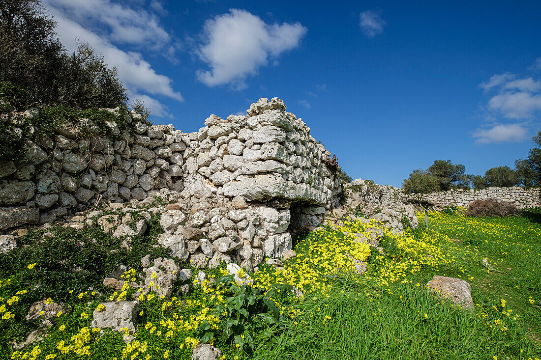  Torrellafuda, talayotische Mauer, Ciutadella, Menorca, Balearen, Spanien 