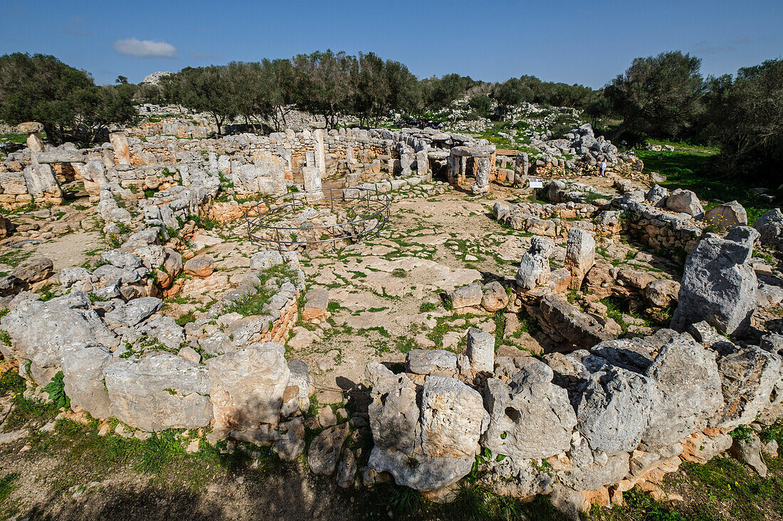 Cartailhac Circle, eisenzeitliches Wohnhaus, talayotisches Dorf Torre d'en Galmés, Alaior, Menorca, Balearen, Spanien