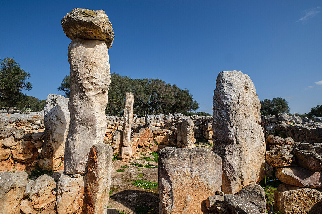 Behausung aus der Eisenzeit, talayotisches Dorf Torre d'en Galmés, Alaior, Menorca, Balearen, Spanien