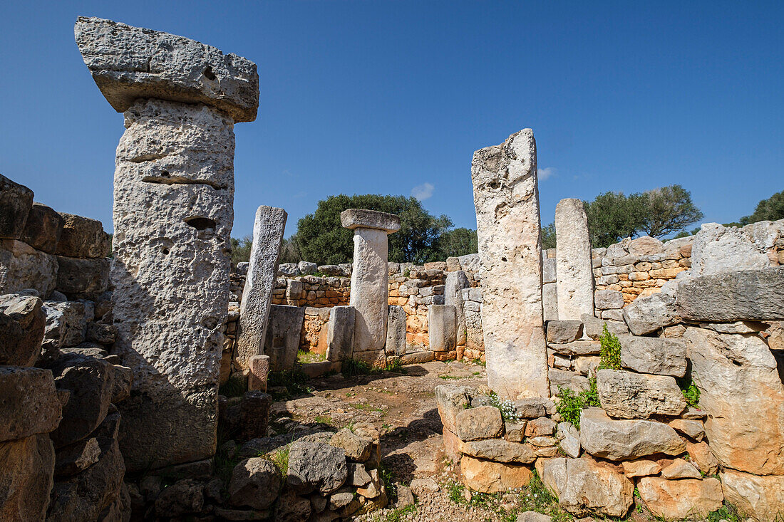 Cartailhac Circle, eisenzeitliches Wohnhaus, talayotisches Dorf Torre d'en Galmés, Alaior, Menorca, Balearen, Spanien