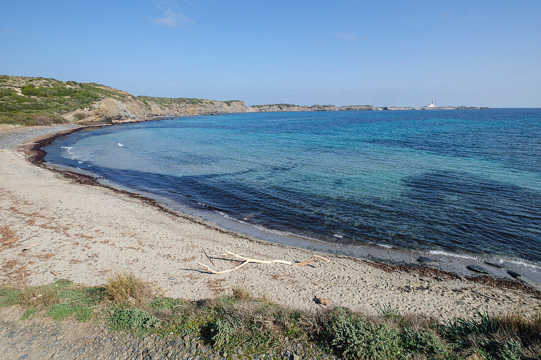 Strand von Tortuga, Naturpark s'Albufera des Grau, Menorca, Balearen, Spanien